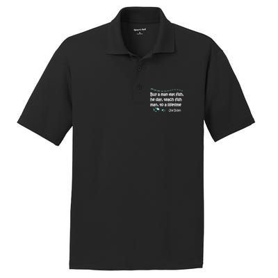 Funny Anti Joe Biden Political Funny Sarcastic Fishing Idiot PosiCharge RacerMesh Polo