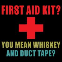 First Aid Kit Whiskey And Duct Tape Funny Dad Joke Gag Impact Tech Backpack