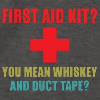 First Aid Kit Whiskey And Duct Tape Funny Dad Joke Gag Vector Backpack