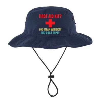First Aid Kit Whiskey And Duct Tape Funny Dad Joke Gag Bucket Hat