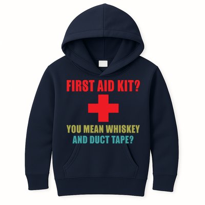First Aid Kit Whiskey And Duct Tape Funny Dad Joke Gag Kids Hoodie