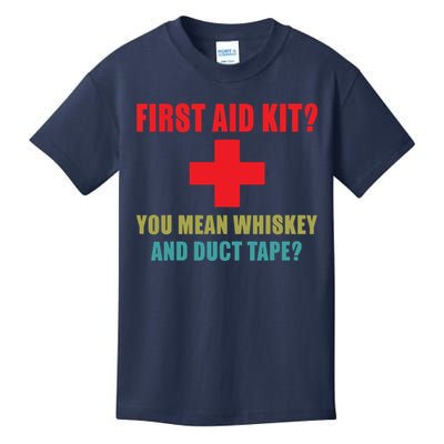 First Aid Kit Whiskey And Duct Tape Funny Dad Joke Gag Kids T-Shirt