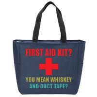 First Aid Kit Whiskey And Duct Tape Funny Dad Joke Gag Zip Tote Bag