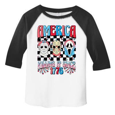 Funny America Killing IT Since 1776 Horror 4th Of July USA Toddler Fine Jersey T-Shirt