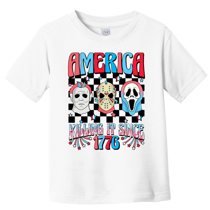 Funny America Killing IT Since 1776 Horror 4th Of July USA Toddler T-Shirt