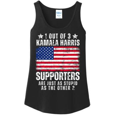 Funny Anti Kamala Harris Stupid Joke American Flag Usa Humor Ladies Essential Tank