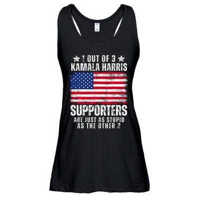 Funny Anti Kamala Harris Stupid Joke American Flag Usa Humor Ladies Essential Flowy Tank