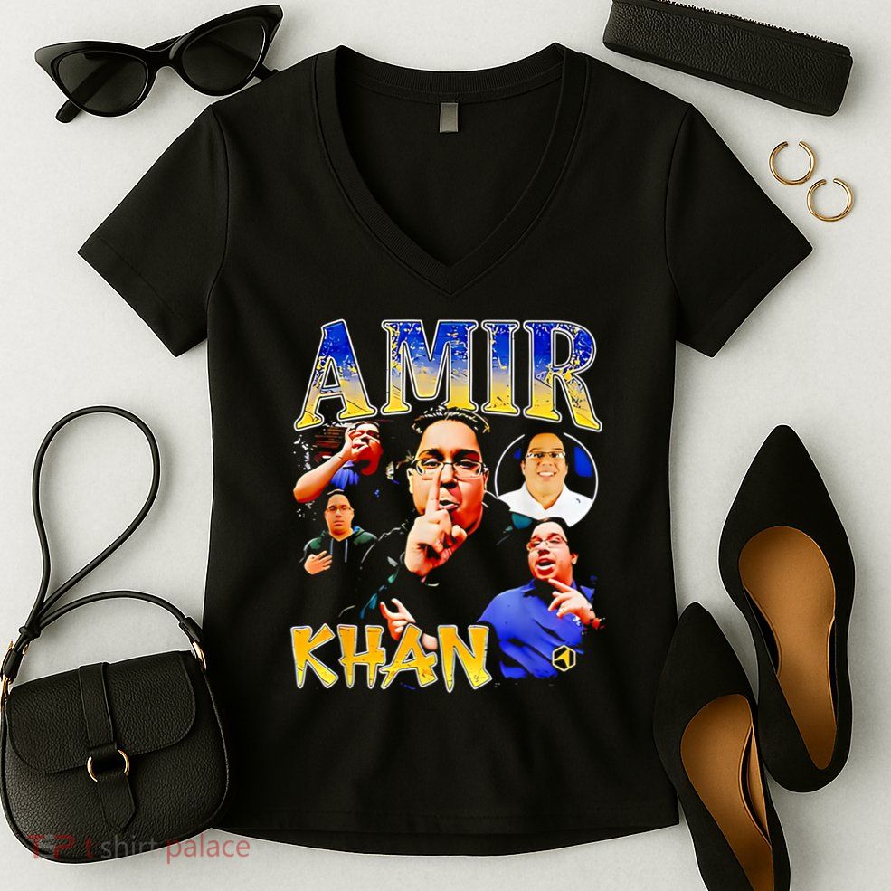 Funny Amir Khan Shirt, Amir Khan Women's V-Neck T-Shirt