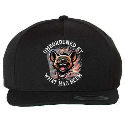 Funny Anti Kamala The Cackling Hyena Unburdened Quote Wool Snapback Cap