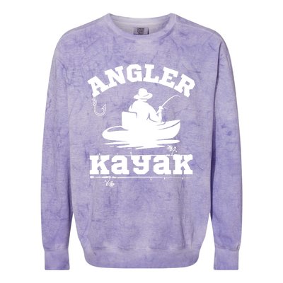 Funny Angler Kayak Gift Colorblast Crewneck Sweatshirt