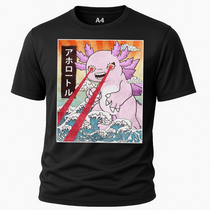 Funny Animal Kaiju Axolotl Japanese Monster  Cooling Performance Crew T-Shirt