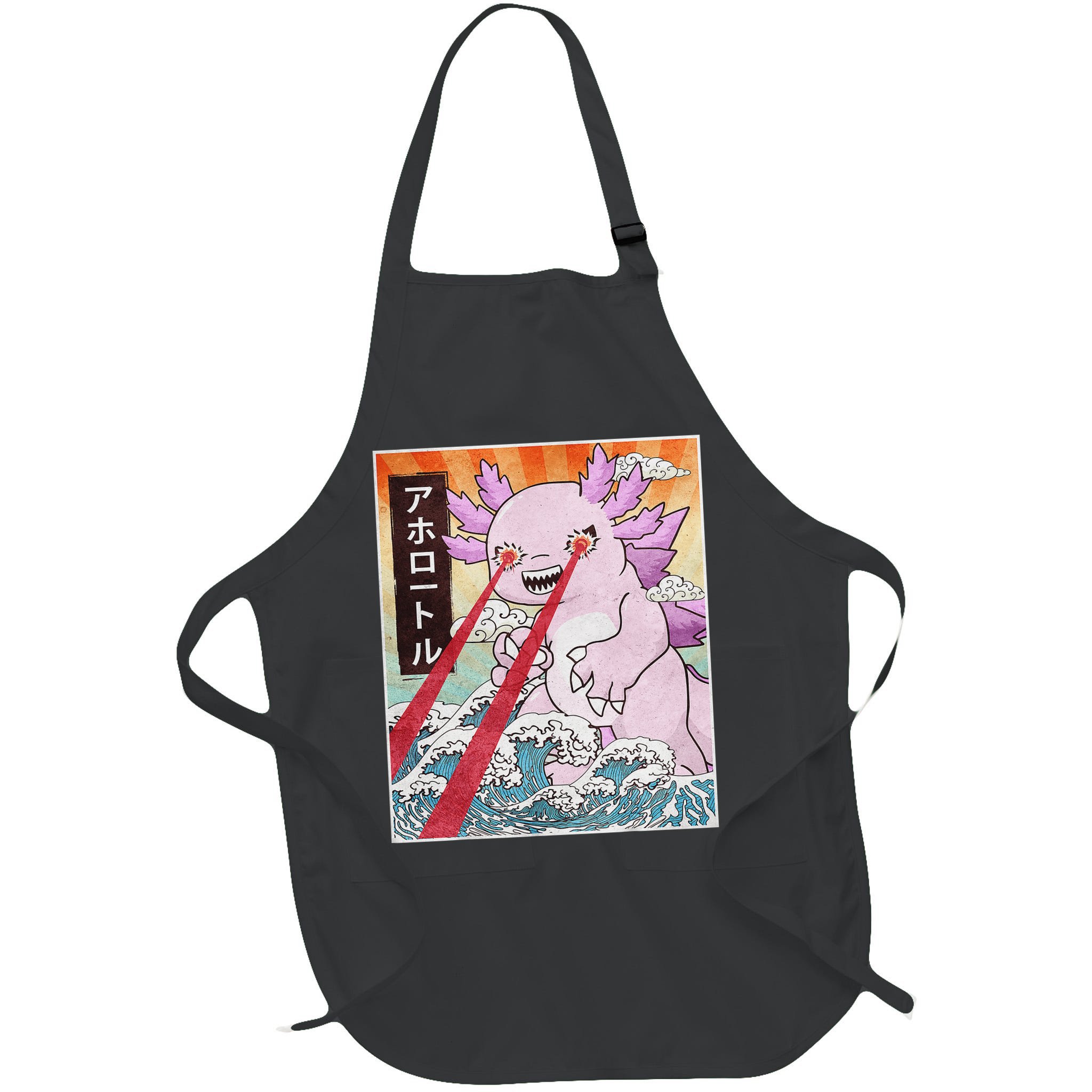 Funny Animal Kaiju Axolotl Japanese Monster  Apron