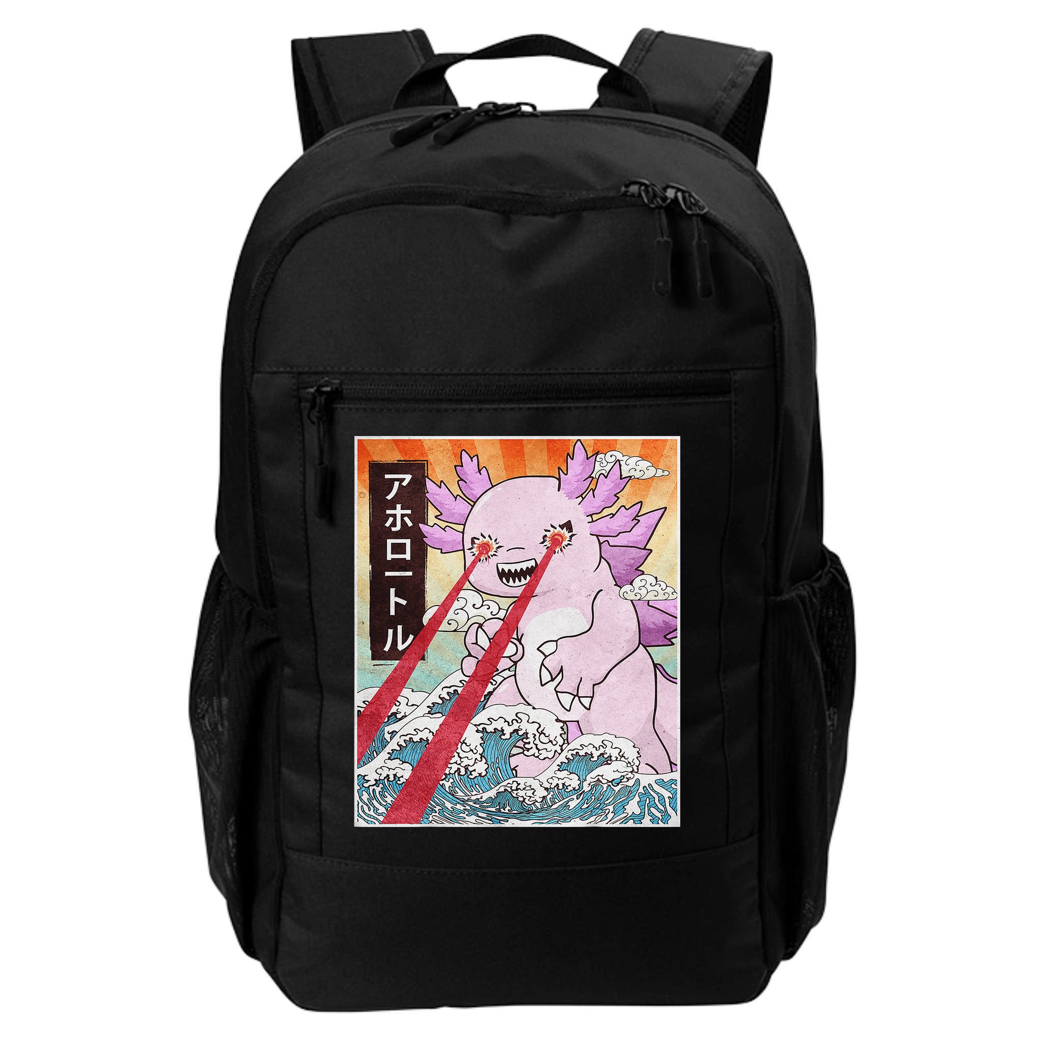 Funny Animal Kaiju Axolotl Japanese Monster  Backpack