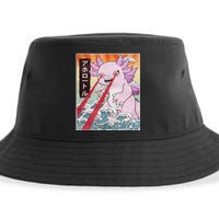 Funny Animal Kaiju Axolotl Japanese Monster  Sustainable Bucket Hat