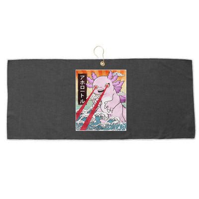 Funny Animal Kaiju Axolotl Japanese Monster  Large Microfiber Waffle Golf Towel