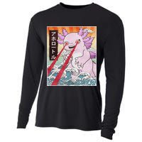 Funny Animal Kaiju Axolotl Japanese Monster  Cooling Performance Long Sleeve Crew