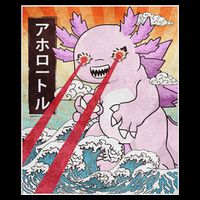 Funny Animal Kaiju Axolotl Japanese Monster  Cooling Performance Long Sleeve Crew