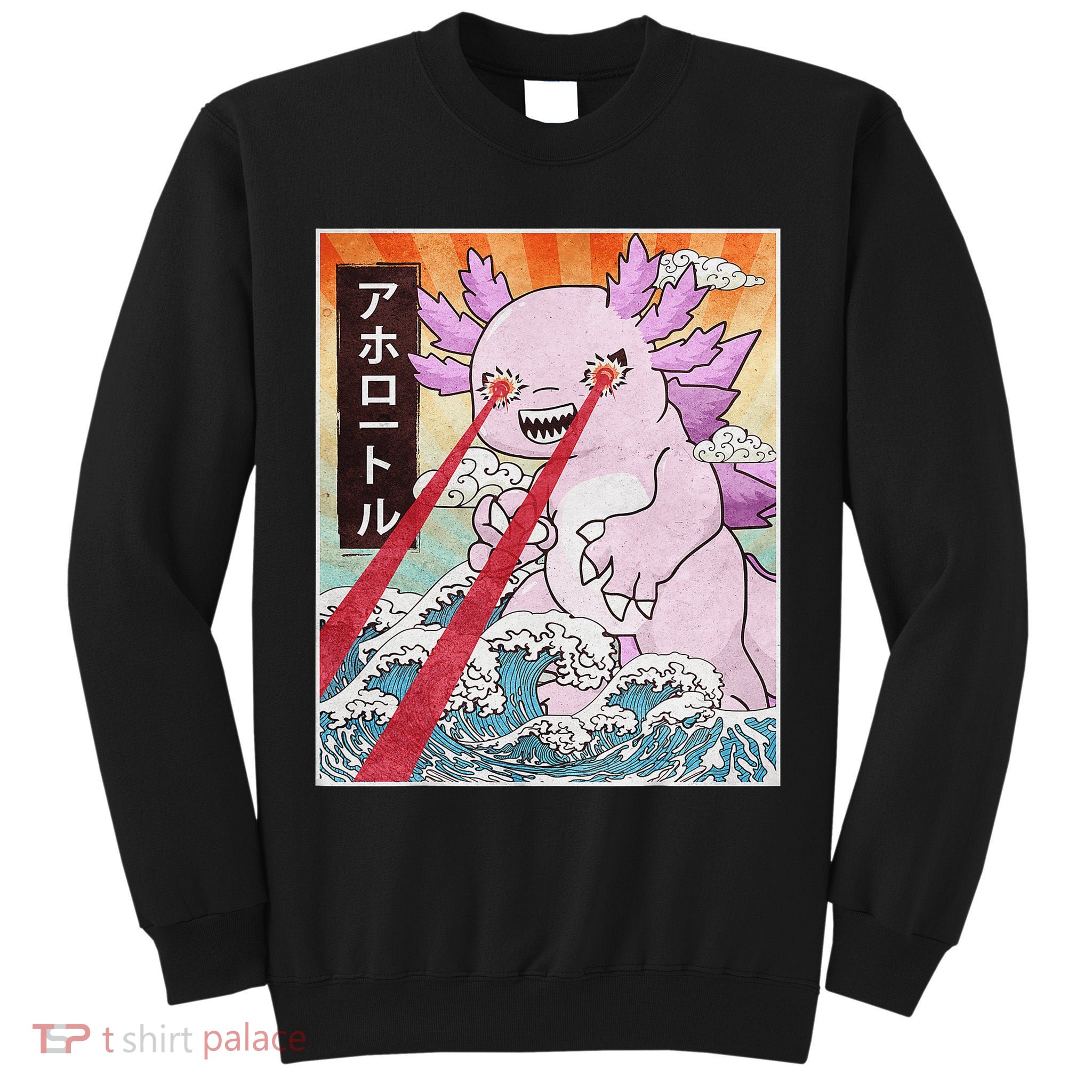 Funny Animal Kaiju Axolotl Japanese Monster  Tall Sweatshirt