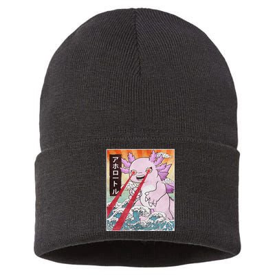 Funny Animal Kaiju Axolotl Japanese Monster  Sustainable Knit Beanie