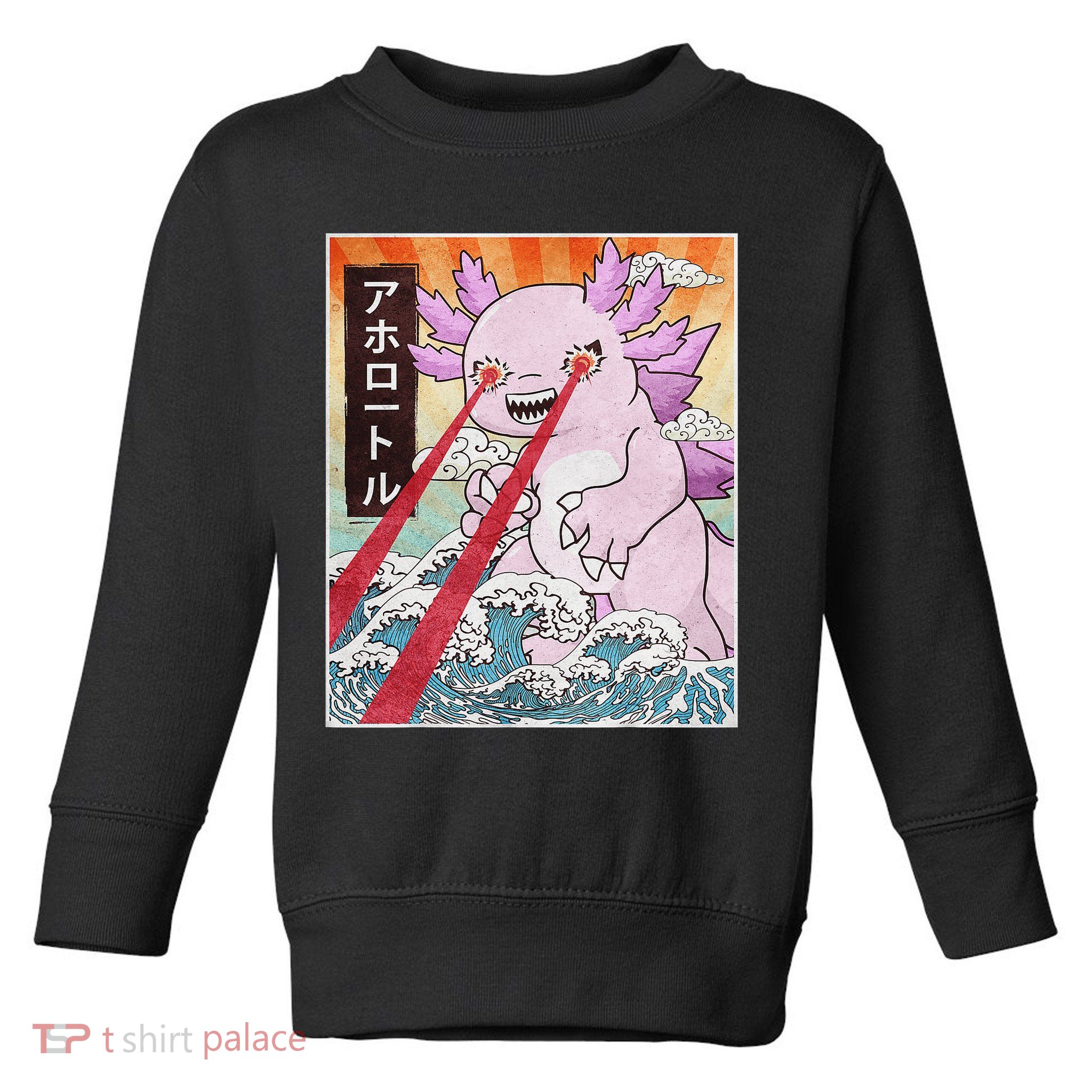 Funny Animal Kaiju Axolotl Japanese Monster  Toddler Sweatshirt