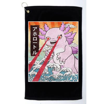 Funny Animal Kaiju Axolotl Japanese Monster  Golf Towel