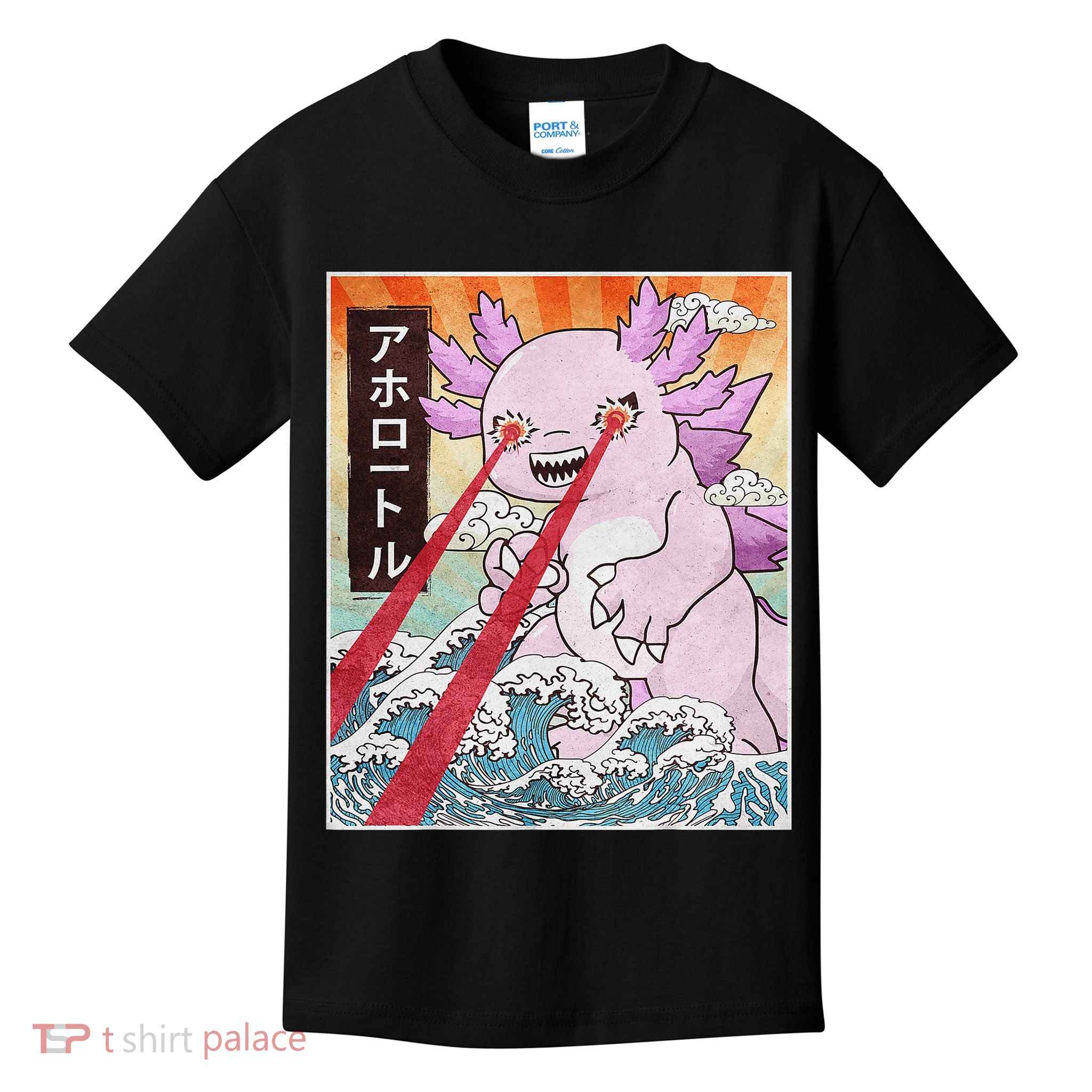 Funny Animal Kaiju Axolotl Japanese Monster  Kids T-Shirt