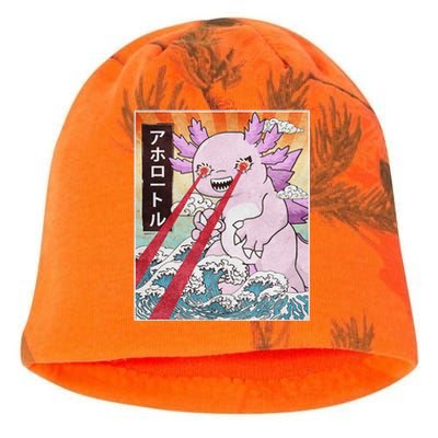 Funny Animal Kaiju Axolotl Japanese Monster  Kati - Camo Knit Beanie