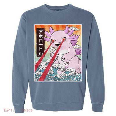 Funny Animal Kaiju Axolotl Japanese Monster  Garment-Dyed Sweatshirt