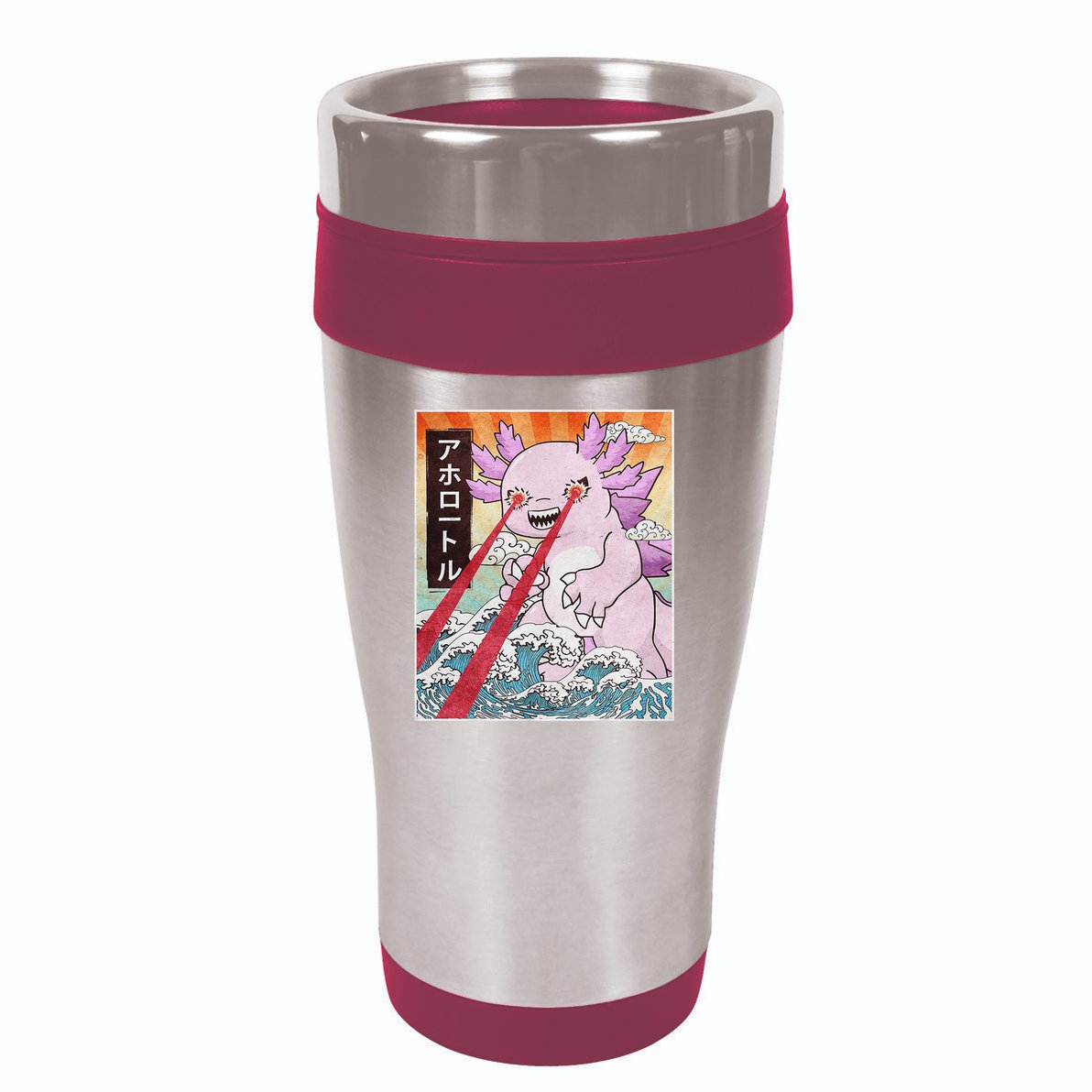 Funny Animal Kaiju Axolotl Japanese Monster  16oz Travel Tumbler