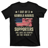 Funny Anti Kamala Harris Stupid Joke American Flag Usa Humor T-Shirt