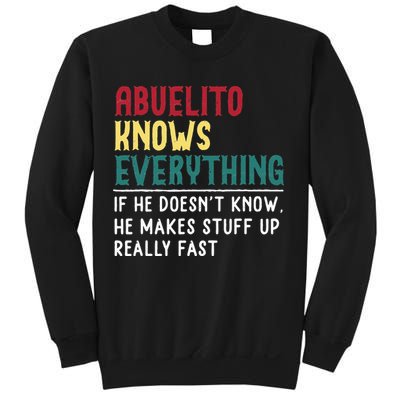 Funny Abuelito Know Everything Fathers Day Gift For Grandpa Sweatshirt