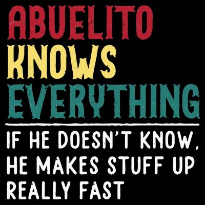Funny Abuelito Know Everything Fathers Day Gift For Grandpa T-Shirt