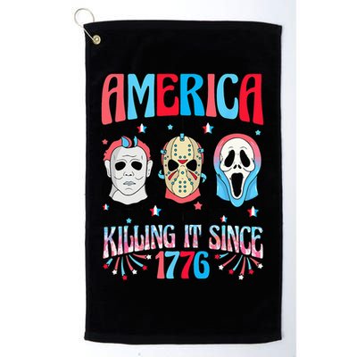 Funny America Killing IT Since 1776 Horror 4th Of July USA Golf Towel