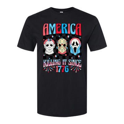 Funny America Killing IT Since 1776 Horror 4th Of July USA Softstyle CVC T-Shirt