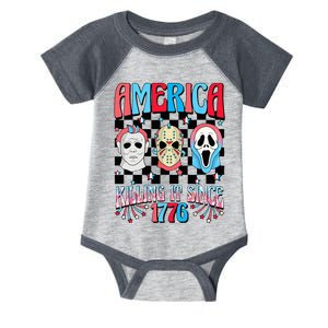 Funny America Killing IT Since 1776 Horror 4th Of July USA Infant Baby Jersey Bodysuit