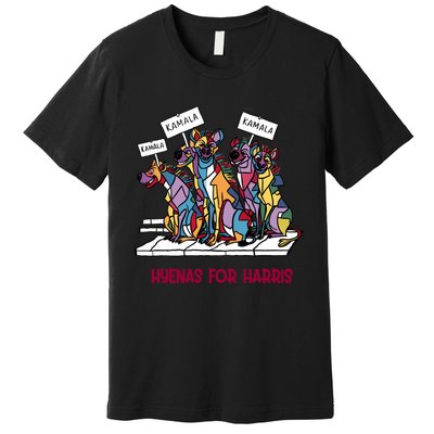 Funny Anti Kamala Harris Hyenas For Harris Premium T-Shirt