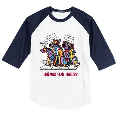 Funny Anti Kamala Harris Hyenas For Harris Baseball Sleeve Shirt