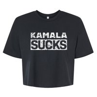 Funny Anti Kamala Harris 24 Pro Trump 2024 Kamala Sucks Bella+Canvas Jersey Crop Tee