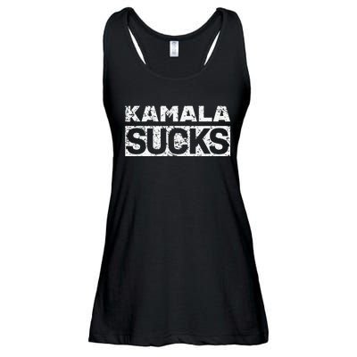 Funny Anti Kamala Harris 24 Pro Trump 2024 Kamala Sucks Ladies Essential Flowy Tank