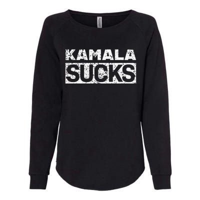 Funny Anti Kamala Harris 24 Pro Trump 2024 Kamala Sucks Womens California Wash Sweatshirt