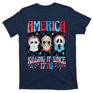 Funny America Killing IT Since 1776 Horror 4th Of July USA T-Shirt