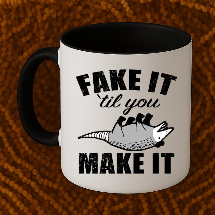Fake It Or Make It Opossum Mug