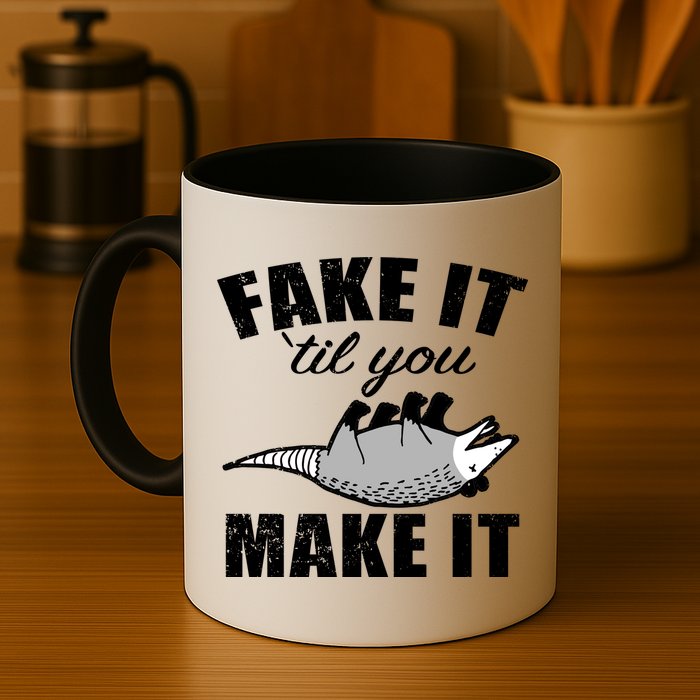 Fake It Or Make It Opossum Mug