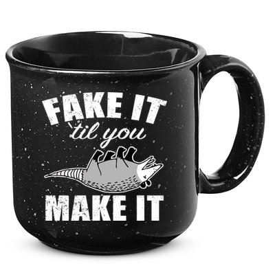 Fake It Or Make It Opossum 15oz Campfire Ceramic Mug