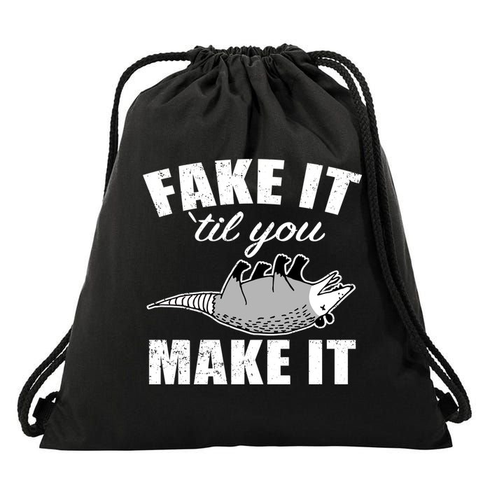 Fake It Or Make It Opossum Drawstring Bag