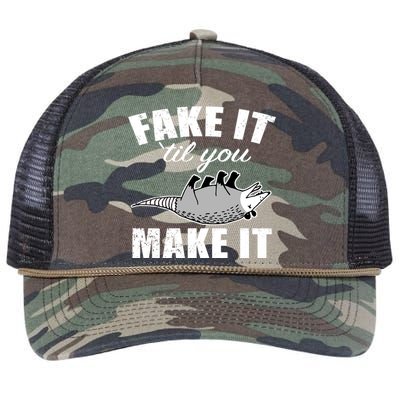 Fake It Or Make It Opossum Retro Rope Trucker Hat Cap