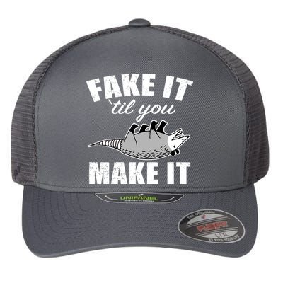 Fake It Or Make It Opossum Flexfit Unipanel Trucker Cap