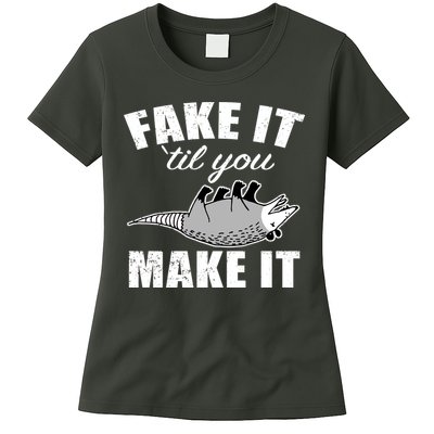 Fake It Or Make It Opossum Womens T-Shirt