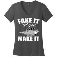 Fake It Or Make It Opossum Women's V-Neck T-Shirt