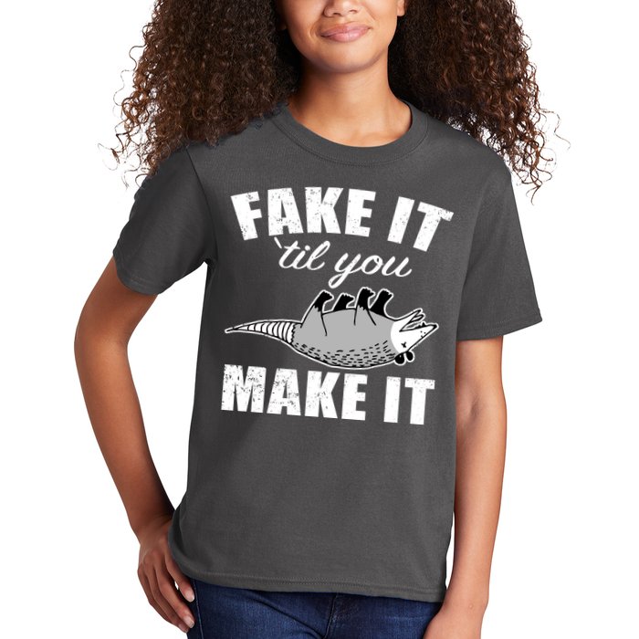 Fake It Or Make It Opossum Kids T-Shirt